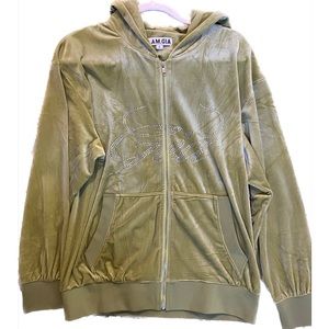 I.AM.GIA velvet rhinestone jacket